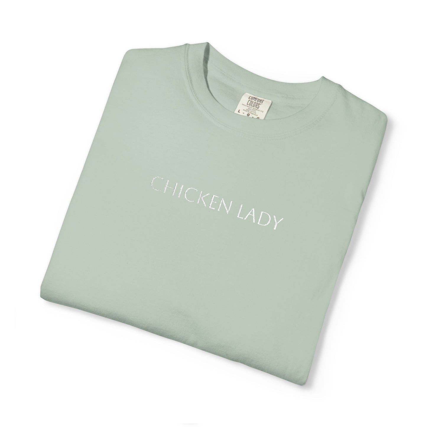 Adult Chicken Lady Embroidered T-Shirt