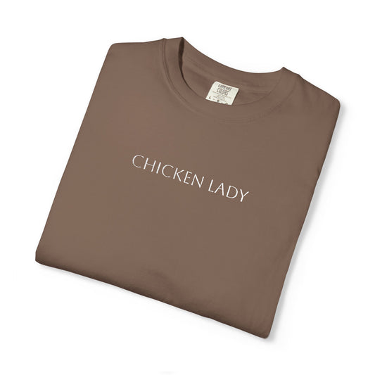 Adult Chicken Lady Embroidered T-Shirt